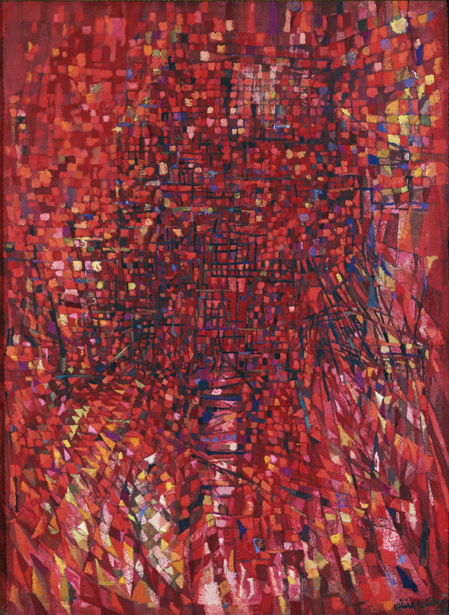 Intérieur rouge, 1951, huile sur toile, Inv. DG.72, donation Pierre et Kathleen Granville, 1969, Musée des Beaux-Arts, Dijon. © Dijon, musée des Beaux-arts / François Jay.