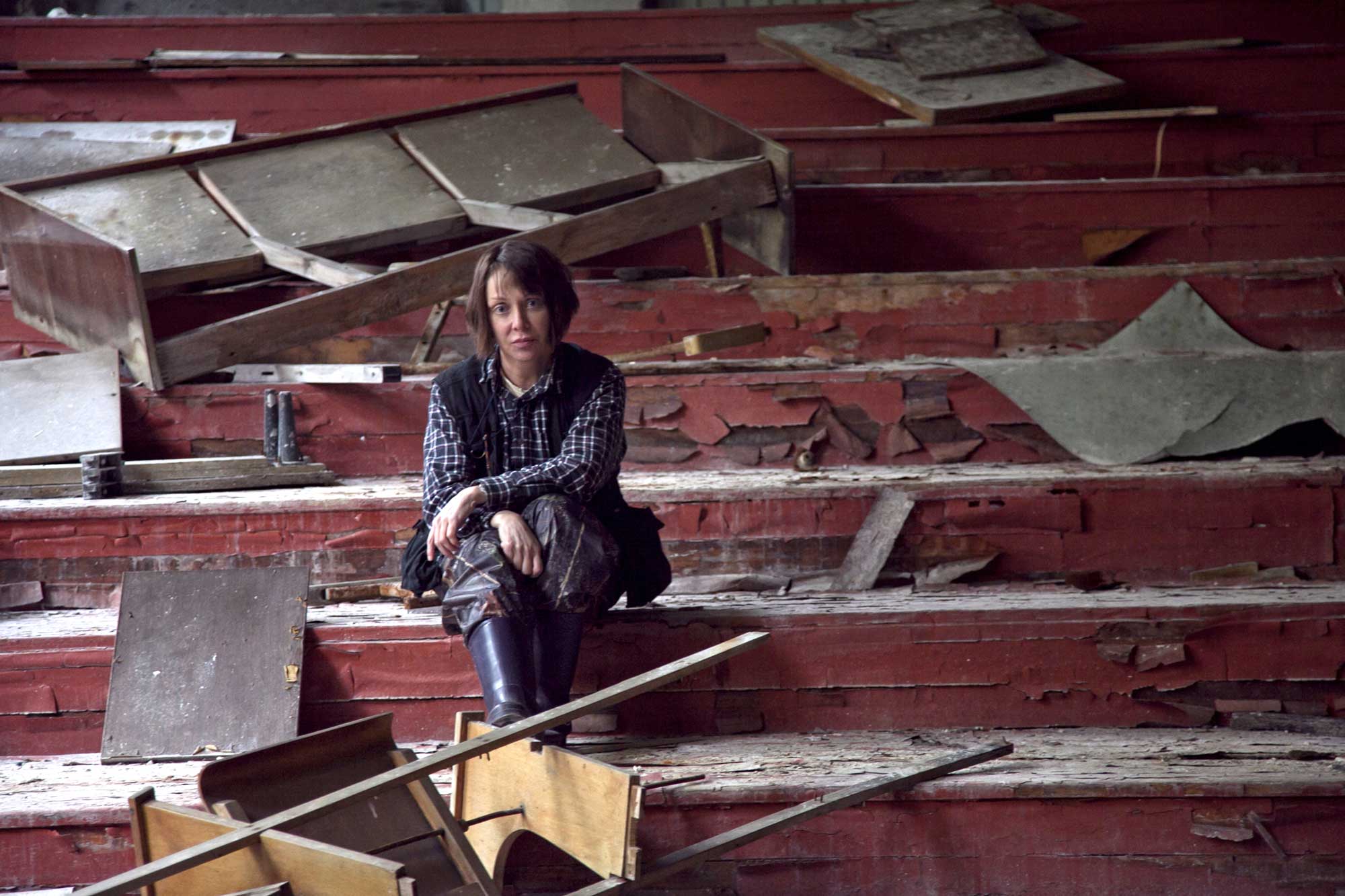 Diana Thater in Chernobyl. Photo by Volodymyr Palylyk, 2010